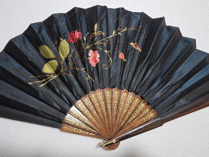Handwaaier - Zijde - antieke waaier 1860-1890, Antiek en Kunst, Antiek | Overige Antiek