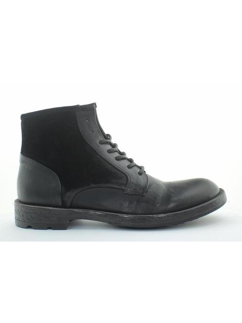 -40% Giorgio  Giorgio 67413 zwart leren boots met rubber zoo, Kleding | Heren, Schoenen, Boots, Zwart, Nieuw, Verzenden