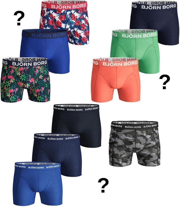 Björn Borg - Heren - 10 Pack Boxers - Maten S tot en met XXL, Kleding | Heren, Ondergoed, Zwart, Boxer, Verzenden