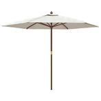 Houten Parasol 299cm - OP=OP - Profiteer Nu! 35% Korting, Verstelbaar, Nieuw, Stokparasol, 2 tot 3 meter