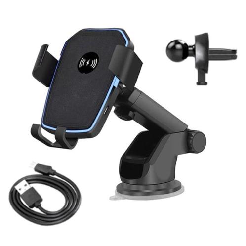 10W Qi Draadloze Autolader Met Arm Houder Oplader Universeel, Telecommunicatie, Mobiele telefoons | Telefoon-opladers, Nieuw, Verzenden