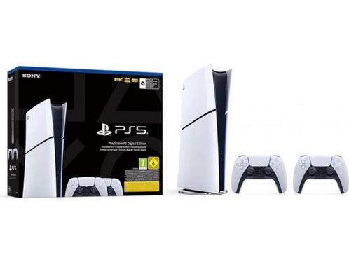 PlayStation 5 - Digital Edition - Slim - 2 DualSense, Spelcomputers en Games, Spelcomputers | Sony PlayStation 4, Zo goed als nieuw