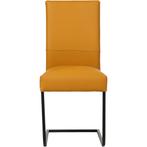 Leren eetkamerstoel Remix - Toledo Leem (geel/bruin) -, Ophalen of Verzenden, Nieuw, Leer, Industrieel, Modern