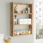 [en.casa] Keukenrek Lappajärvi 60x43x9cm houtkleurig, Huis en Inrichting, Keuken | Keukenelementen, Verzenden, Nieuw
