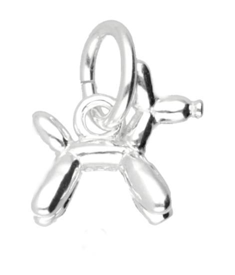 Zilveren Ballon hondje klein kettinghanger, Sieraden, Tassen en Uiterlijk, Kettinghangers, Verzenden