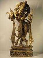 sculptuur, Krishna - 47 cm - Verguld messing - 1990