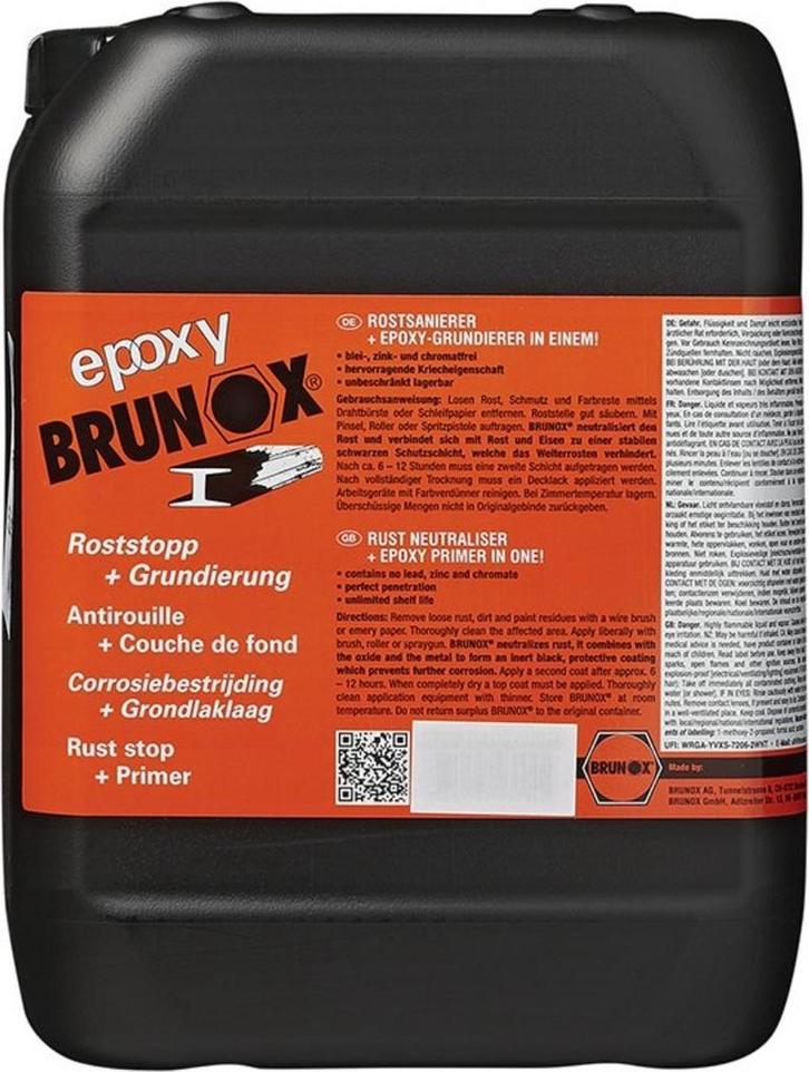 Brunox epoxy roestomvormer grondlaklaag in een 5 liter,, Doe-het-zelf en Verbouw, Overige Doe-het-zelf en Verbouw, Nieuw, Verzenden