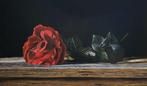 Jan Teunissen (1949) - Rode Roos, Antiek en Kunst, Kunst | Schilderijen | Klassiek