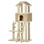Met Kattenhol Incl. Speelgoed Sisal Pluche Kaki + Beige + Ko, Dieren en Toebehoren, Nieuw, Verzenden