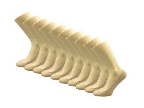 10 paar Dames kousenvoetjes - Katoen - Naadloos - beige, Kleding | Dames, Sokken en Kousen, Verzenden