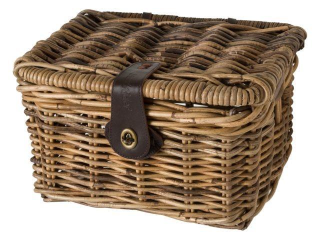 Fast Rider Rotan Fietsmand Junior Met Klep Bruin, Fietsen en Brommers, Fietsaccessoires | Fietsmanden, Nieuw, Verzenden