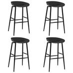 vidaXL Barstoelen 4 st zwart, Verzenden, Nieuw