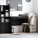 vidaXL Bureau Zwart Eiken 90x50x76 cm Gelaagd Hout, Verzenden, Nieuw