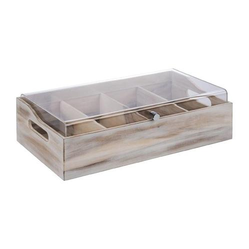 Bestekbak | Incl. Deksel | Acaciahout | 510x280x130mm APS, Zakelijke goederen, Horeca | Keukenapparatuur, Nieuw in verpakking