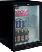 Flessenkoelkast met glazendeur | Zwart | 128 liter Saro, Zakelijke goederen, Horeca | Keukenapparatuur, Verzenden, Nieuw in verpakking