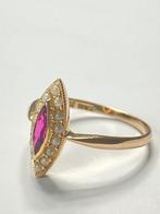 Zonder Minimumprijs - Ring - 18 karaat Geel goud Robijn -, Sieraden, Tassen en Uiterlijk, Ringen, Nieuw