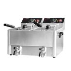 GGM Gastro | Dubbele elektrische friteuse - 8+8 liter - 6,5, Verzenden, Nieuw