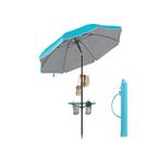 Parasol UPF 50+ Blauw 160cm | Retourdeal | Strand & Tuin..., Tuin en Terras, Ophalen of Verzenden, Nieuw, Strandparasol