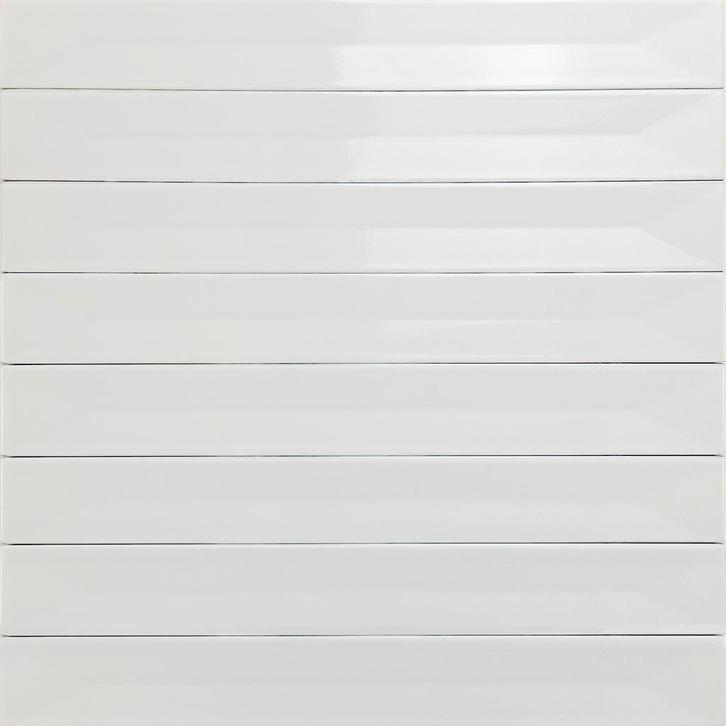 Wandtegel langwerpig vitral wit decor axis 5x40 wandtegel, Doe-het-zelf en Verbouw, Tegels, Wandtegels, Nieuw, 10 m² of meer, Keramiek