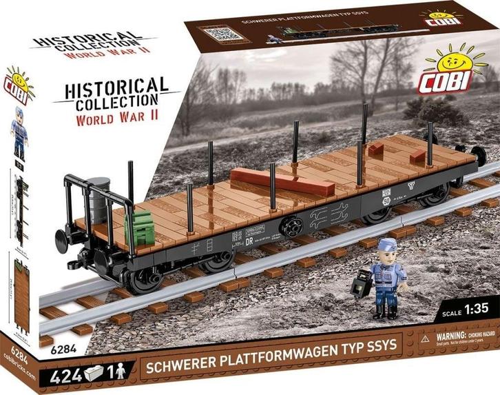 COBI 6284 German Railway Platformwagen Typ SSY, Kinderen en Baby's, Speelgoed | Bouwstenen, Nieuw, Verzenden