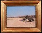 Victor Coste - Orientalist landscape at camp