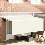 vidaXL Elektrisch Uittrekbaar Zonnescherm Crème en Wit 400 x, Verzenden, Nieuw