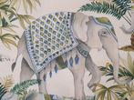 Exclusieve Indiase stof met olifanten - 600x140cm - Indian, Antiek en Kunst, Curiosa en Brocante