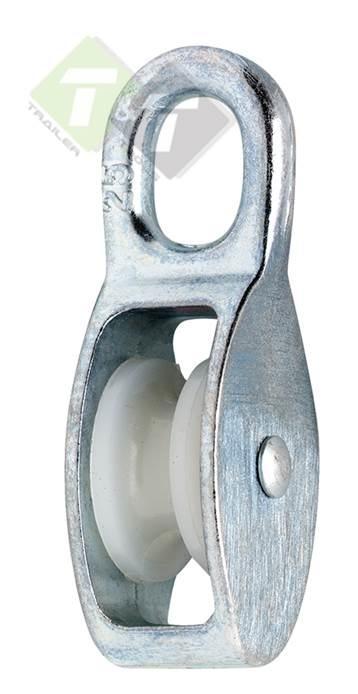 Katrol Met Nylon Enkel Wiel 65 mm Diameter - 420KG - 14mm Di, Doe-het-zelf en Verbouw, IJzerwaren en Bevestigingsmiddelen, 250 mm of meer