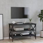 vidaXL Tv-meubel 80x40x50 cm bewerkt hout zwart, Verzenden, Nieuw