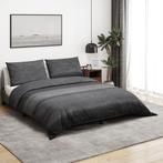 vidaXL Dekbedovertrekset 155x220 cm katoen donkergrijs, Verzenden, Nieuw, Grijs