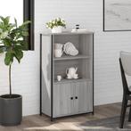 vidaXL buffetkast 62x32x103,5 cm bewerkt hout grijs sonoma, Huis en Inrichting, Kasten | Buffetkasten, Verzenden, 100 tot 150 cm