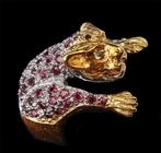 Saffier - Zilver, Ring van de Zonnige Panter: Feline kracht,, Antiek en Kunst