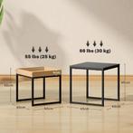 TRUUSK Salontafel en Bijzettafel Set - Modern Design - Stale, Huis en Inrichting, Tafels | Salontafels, Verzenden, Nieuw