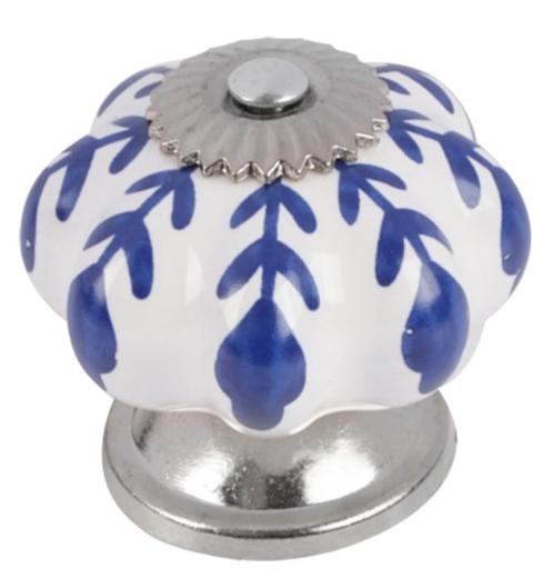 Differnz meubelknop klassiek 40 mm blauw wit, Doe-het-zelf en Verbouw, Hang- en Sluitwerk, Verzenden