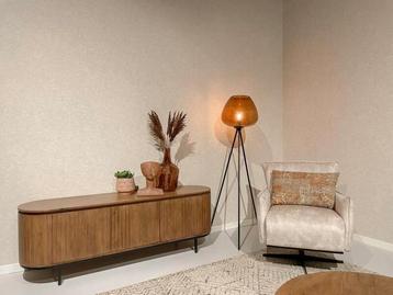 TV Meubel Noor – 170 cm | Mangohout &amp; Zwart Staal beschikbaar voor biedingen