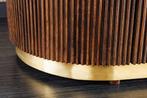 Design dressoir GATSBY 170 cm bruin goud mangohout wit, Ophalen of Verzenden, Nieuw