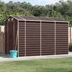 vidaXL Tuinhuis Bruin 191x300x198 cm Gegalvaniseerd Staal, Tuin en Terras, Verzenden, Nieuw