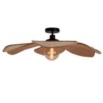 Landelijke plafondlamp beige, Vere, Ophalen of Verzenden, Nieuw, Stof, Landelijk