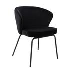 *WOONWINKEL* BePureHome Admit Eetkamerstoel Zwart Velvet, Verzenden, Nieuw, Zwart