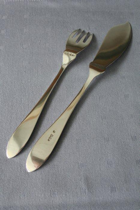 Bestekset (12) - .833 zilver - Bestek, viscouverts (12), Antiek en Kunst, Antiek | Goud en Zilver