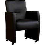 Leren eetkamerstoel Pleasure - Toledo Nero (zwart) - Zonder, Huis en Inrichting, Stoelen, Eigentijds, Modern, Zwart, Nieuw, Leer