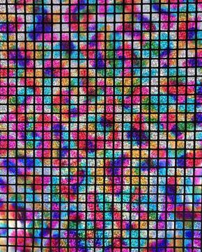Polyester Foliedruk Hologram Geblokt Multi, Hobby en Vrije tijd, Stoffen en Lappen, Overige kleuren, Nieuw