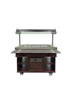 Combisteel Gekoeld Buffet | Hout/RVS | 5x 1/1 GN | +4°c/+8°c, Ophalen of Verzenden, Nieuw