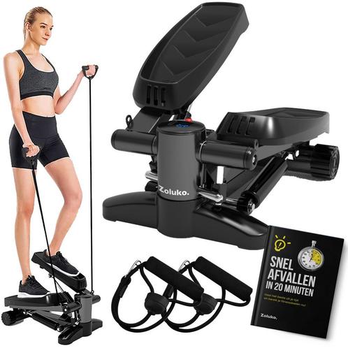 Zoluko Stepper - Met Weerstandsbanden en E-book - Zwart, Sport en Fitness, Fitnessapparatuur, Stepapparaat, Nieuw, Metaal, Armen