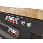 Werkbank zwart 150 cm met hardhouten blad + gereedschapskist, Ophalen of Verzenden, Nieuw