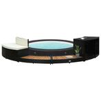 vidaXL Spa-ombouw poly rattan en massief acaciahout zwart, Verzenden, Nieuw