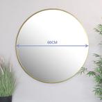 Luxe ronde wandspiegel goud - Ø 60 cm - decoratief voor w.., Huis en Inrichting, Woonaccessoires | Spiegels, Minder dan 50 cm