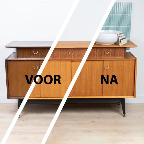 Meubelrestauratie | Meubel laten restaureren | Vintage, Huis en Inrichting, Kasten | Dressoirs, Zo goed als nieuw, Met lade(s)