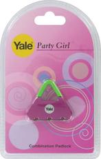YALE kofferhangslot Party Girl metaal met 3-cijferige code, Verzenden, Nieuw, Overige materialen, Slot