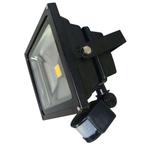 50W LED / PIR schijnwerper Warm Wit 3000K zwarte behuizing, Ophalen of Verzenden, Nieuw